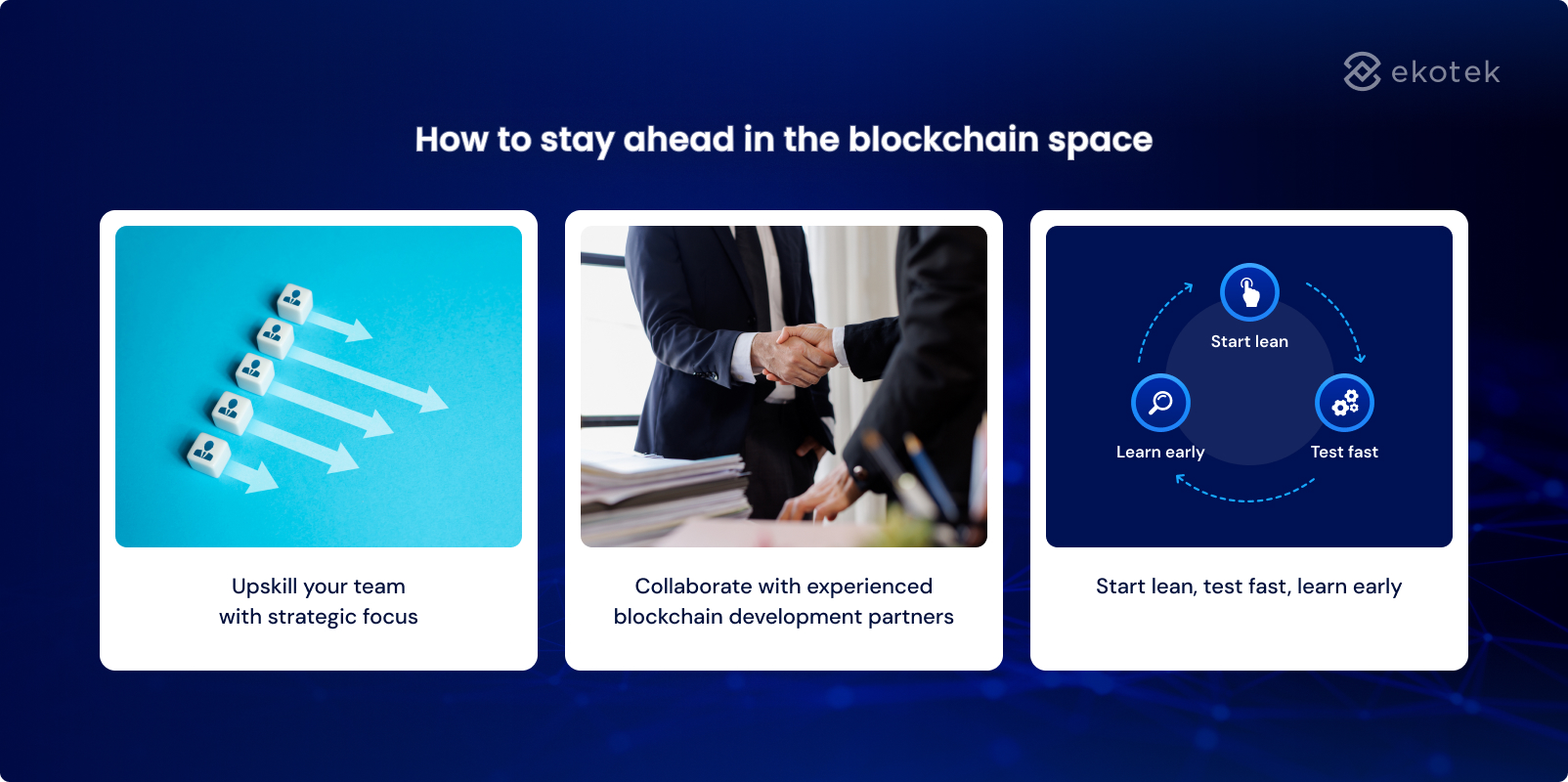 How to stay ahead in the blockchain space