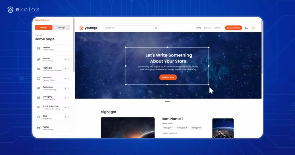 Ekotek white label NFT marketplace solution